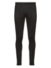 Maison Margiela Cotton Blend Trousers With Stripe Detailing In Black
