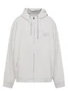 Maison Margiela Numerical Logo Hooded Sweatshirt In White