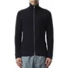 Maison Margiela Men Wool Blend Zipped Cardigan In Navy