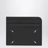 Maison Margiela Black Four Stitches Card Holder Men In Black