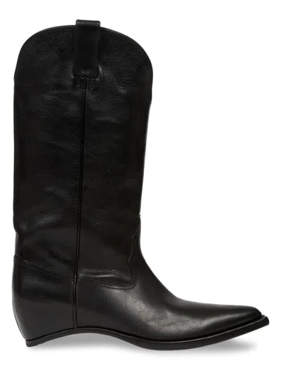 Maison Margiela Men's Heel-less Leather Knee-high Boots In Multi