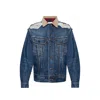 Maison Margiela Denim Jacket X Pandleton In Purple