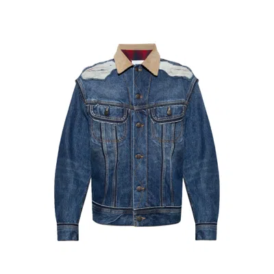 MAISON MARGIELA MAISON MARGIELA MEN'S INDIGO PENDLETON DENIM JACKET