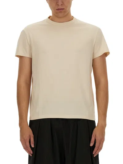 Maison Margiela Men Jersey T-shirt In Cream