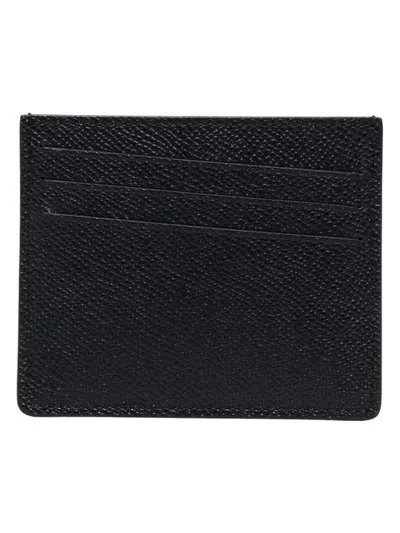 Maison Margiela Men's Leather Cardholder In Black