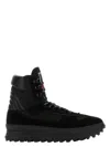 Maison Margiela Mm22 Leather Climber High-top Sneakers With Suede Trims