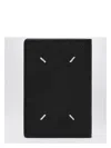 Maison Margiela Black Leather Credit Card Holder In Black