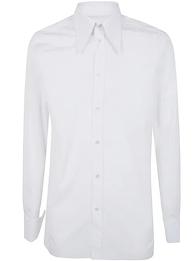 Maison Margiela Long-sleeved Shirt In White