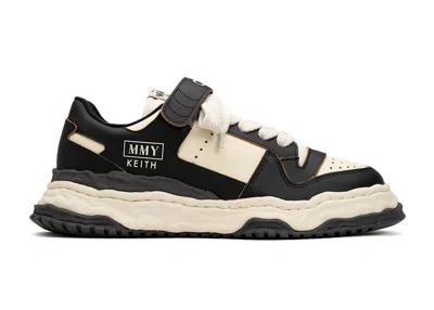 Pre-owned Maison Margiela Men's  Maison Mihara Yasuhiro Keith Og Sole Leather Sneakers In Black/white In Multi