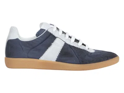 Pre-owned Maison Margiela Men's  Replica Low Sneakers In Dark Indigo/white In Multi