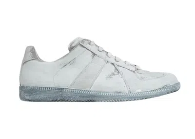 Pre-owned Maison Margiela Men's  Replica Painted Sneakers In Grey In Gray