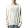Maison Margiela Crewneck Sweatshirt With Topstitched Log In Ecru