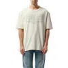 Maison Margiela Cream Cotton T-shirt With Embossed Logo In Ecru