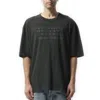 Maison Margiela Topstitched Logo Oversized T-shirt In Washed Black