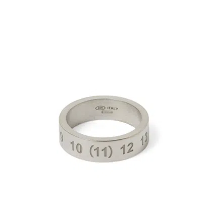 Maison Margiela Men's Number Reference Ring 6.5mm In Silver