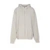 Maison Margiela Oversized Écru Hoodie With Numeric Logo In Gray