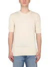 Maison Margiela Ripped-edge Knitted T-shirt In Neutral