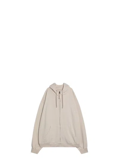 MAISON MARGIELA MEN'S OVERSIZED ÃCRU HOODIE WITH NUMERIC LOGO