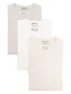 Maison Margiela 3-pack Of Cotton T-shirts In Multicolour