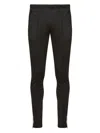 Maison Margiela Cotton Blend Trousers With Stripe Detailing In Black