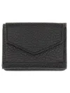 Maison Margiela Four Stitches Compact Wallet In Black