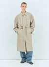 Maison Margiela Men Raw Cuffs Trench Coat In Neutral
