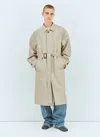 Maison Margiela Men Raw Cuffs Trench Coat In Neutral