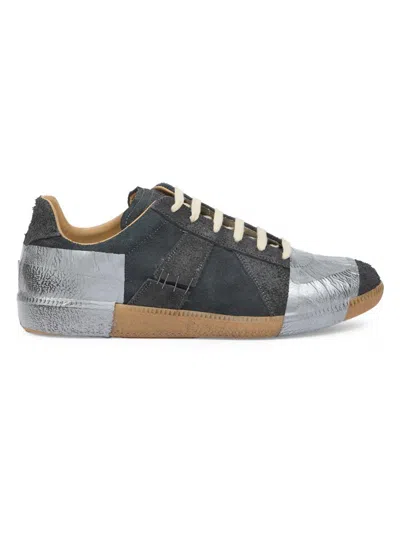 Maison Margiela Replica Hairy Suede Sneakers In Blue