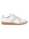Maison Margiela Men's Replica Leather & Suede Sneakers In Off White