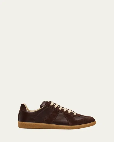 Maison Margiela Dark Brown Replica Sneakers In Black