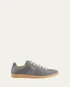 Maison Margiela Leather-suede Replica Sneakers In Gray