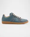 Maison Margiela Replica Contrast-sole Leather Low-top Trainers In White/cloud
