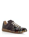 Maison Margiela Men's Replica Painter Low Top Sneakers In Black