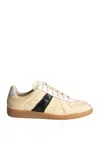Maison Margiela Replica Leather And Suede-trimmed Twill Sneakers In Ha771 Vintage Yellow/black
