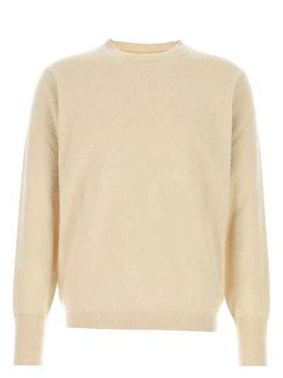 MAISON MARGIELA MEN'S SAND CASHMERE BLEND SWEATER