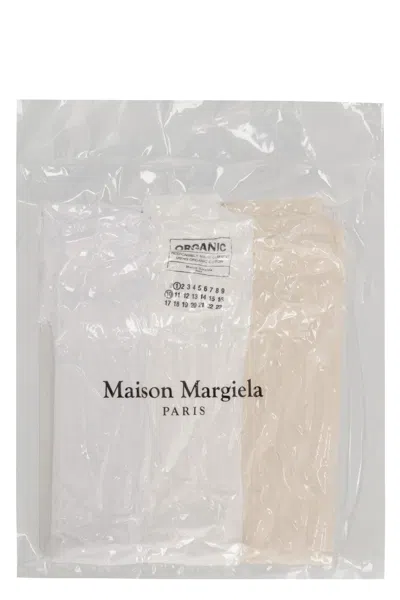 MAISON MARGIELA MEN'S SET OF THREE COTTON T-SHIRTS | SIZE SMALL | S50GC0687S23973 COLOR 963