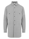 Maison Margiela Four-stitched Long-sleeved Shirt In Grey
