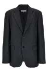 Maison Margiela Single-breasted Blazer With Button Cuffs And Pockets In Gray