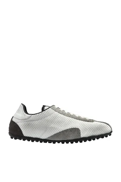 Maison Margiela Timeless Leather Sneakers For Men In White
