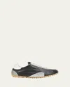 Maison Margiela Men's Sprinters Nylon And Leather Low-top Sneakers In Black