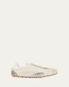 Maison Margiela Sneakers Sprinters In Suede And Leather With Vintage Finish In Neutral