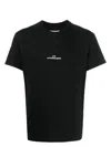 Maison Margiela Distorted Logo T-shirt In Black,white Embroidery