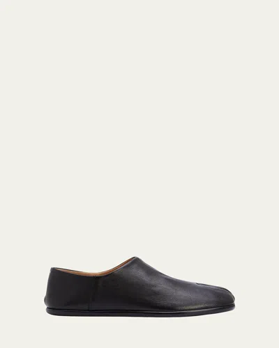MAISON MARGIELA MEN'S TABI BABOUCHEV TABI-TOE LEATHER SLIP-ON SHOES