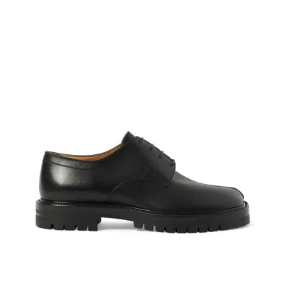 Maison Margiela 40mm Tabi County Lace-up Shoes In Black