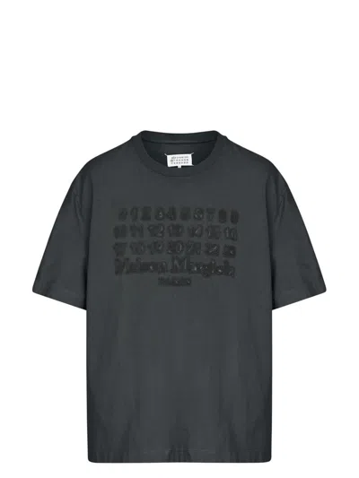MAISON MARGIELA MEN'S TSHIRT WITH EMBROIDERED LOGO