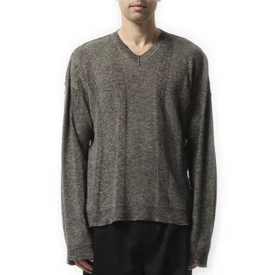 Maison Margiela Men's V-neck Sweater In Gray