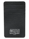 Maison Margiela Men's Vertical Card Holder Four Stitches Black | Sa1vx0017p4455