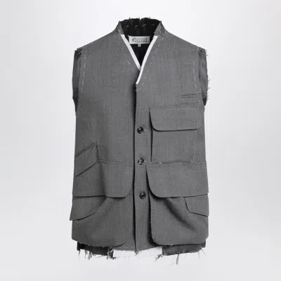 MAISON MARGIELA MEN'S VEST WORK IN PROGRESS IN WOOL