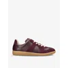 Maison Margiela Leather Replica Sneakers In Wine