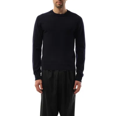 Maison Margiela Men's Wool Crewneck Sweater In Blue